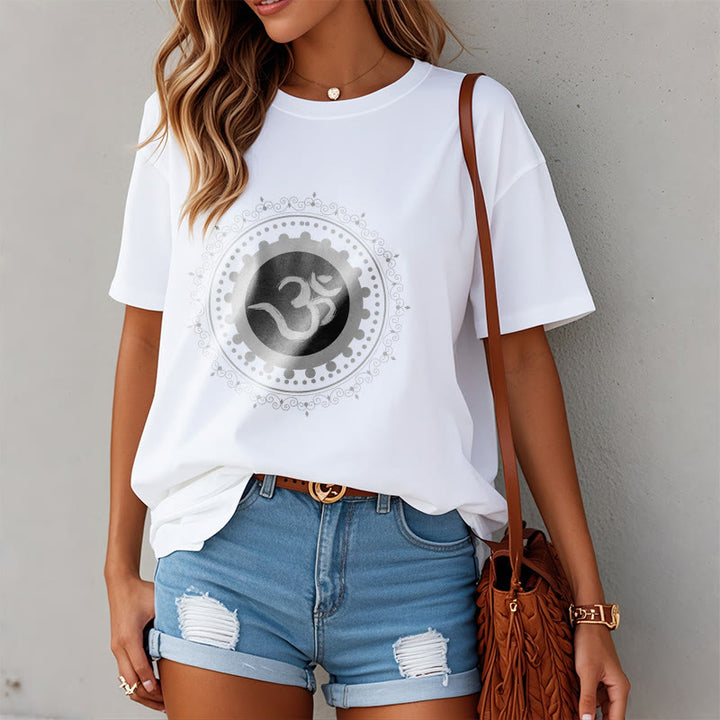 Buddha Stonesオム マンダラ柄 コットンTシャツ - image 2