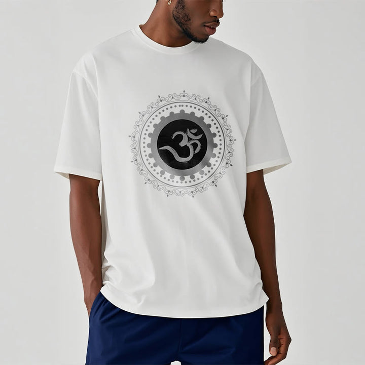 Buddha Stonesオム マンダラ柄 コットンTシャツ - image 2