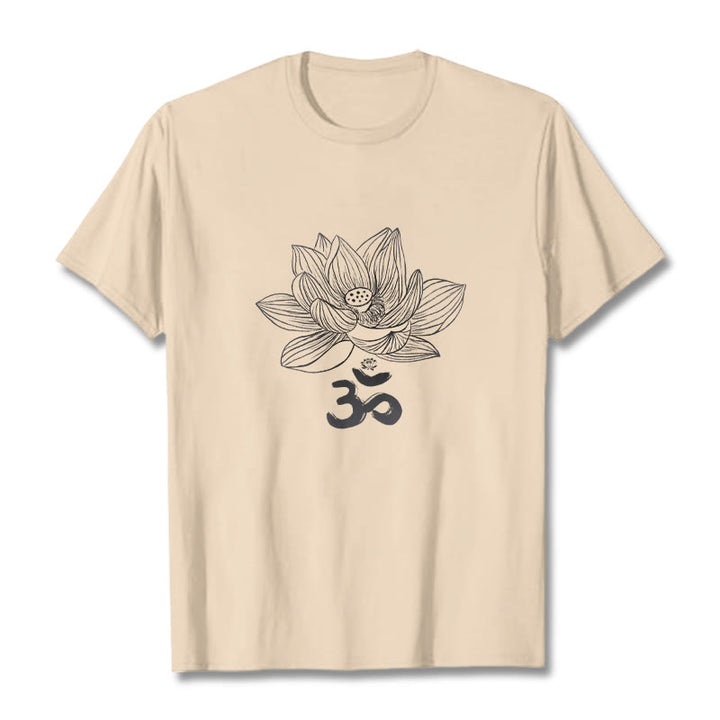Buddha Stonesオム ロータス スケッチ コットン Tシャツ - ビスク - 2XL - image 11