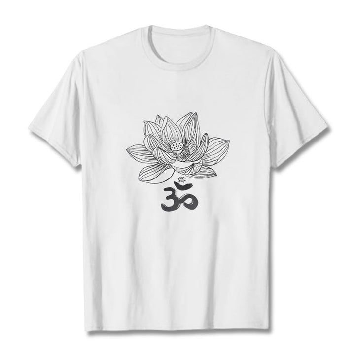 Buddha Stonesオム ロータス スケッチ コットン Tシャツ - 白 - 2XL - image 7