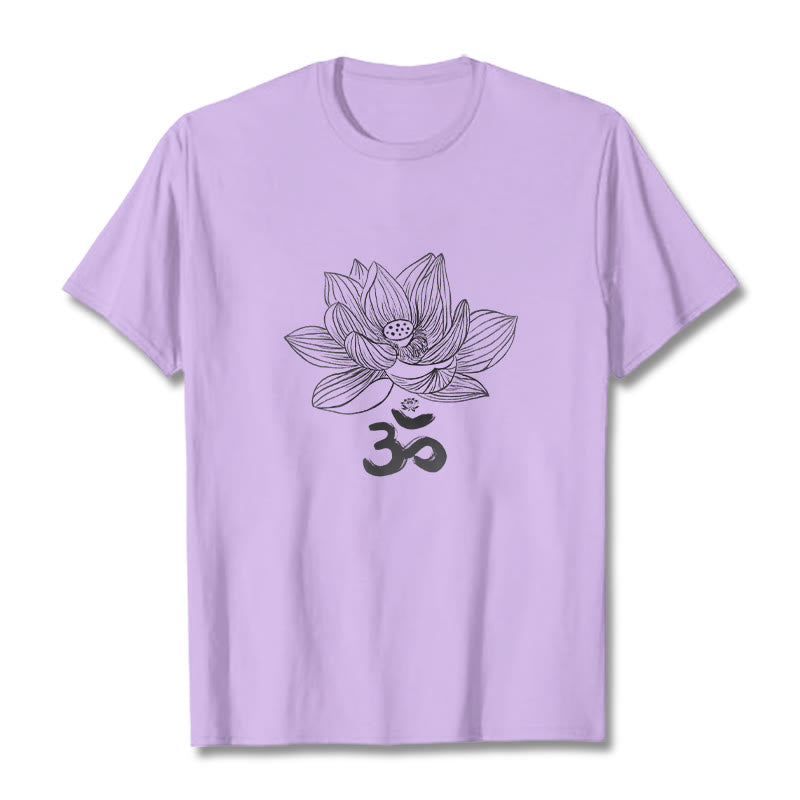 Buddha Stonesオム ロータス スケッチ コットン Tシャツ - 梅 - 2XL - image 17