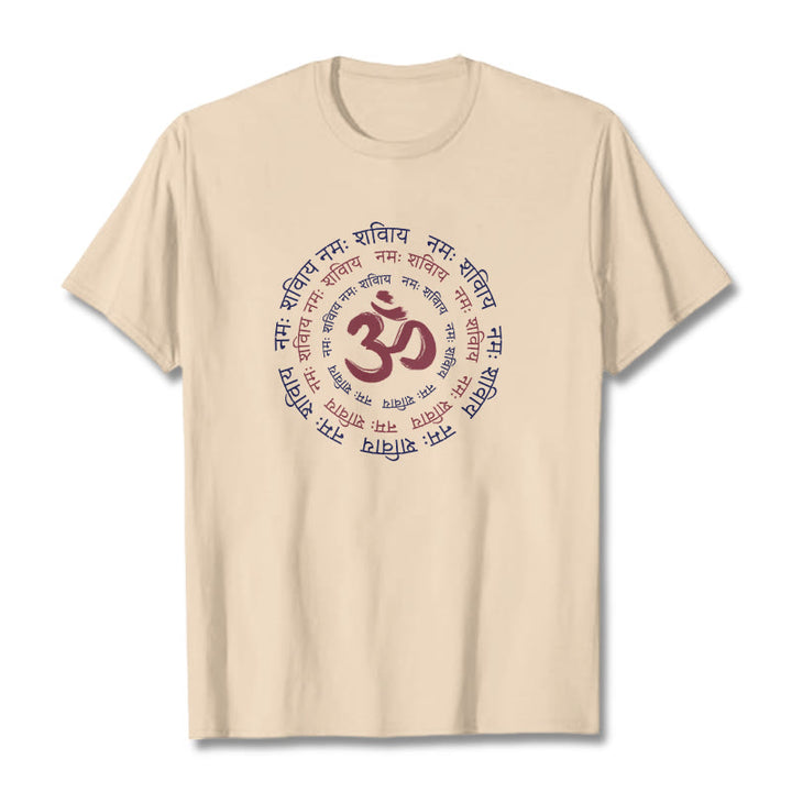 Buddha StonesOM マントラ キャラクター サンスクリット コットン Tシャツ - ビスク - 2XL - image 5