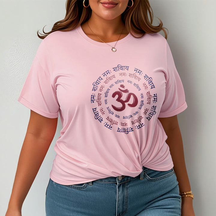 Buddha StonesOM マントラ キャラクター サンスクリット コットン Tシャツ - image 11