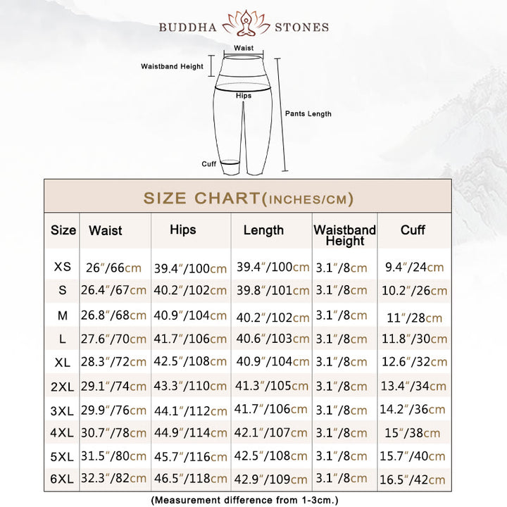 Buddha Stonesピュアコットン マンダラOm Mani Padme Humレディース 伸縮性ウエスト ハーレムパンツ