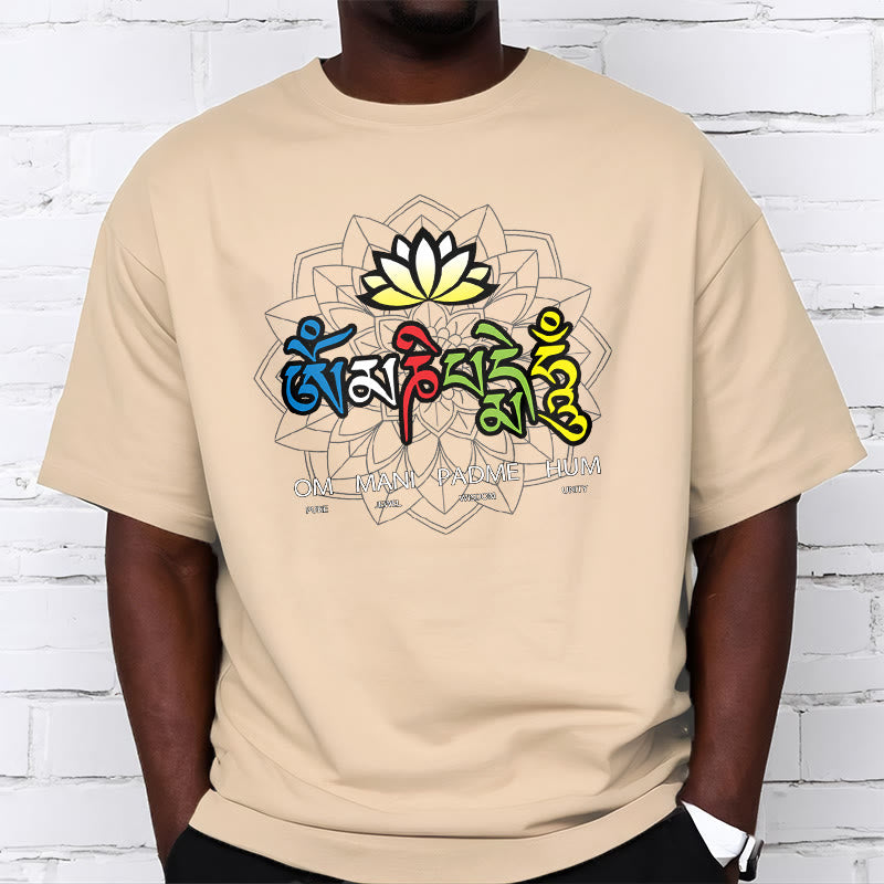 Buddha Stonesオーム・マニ・パドメ・フムロータス ティー T シャツ - image 18