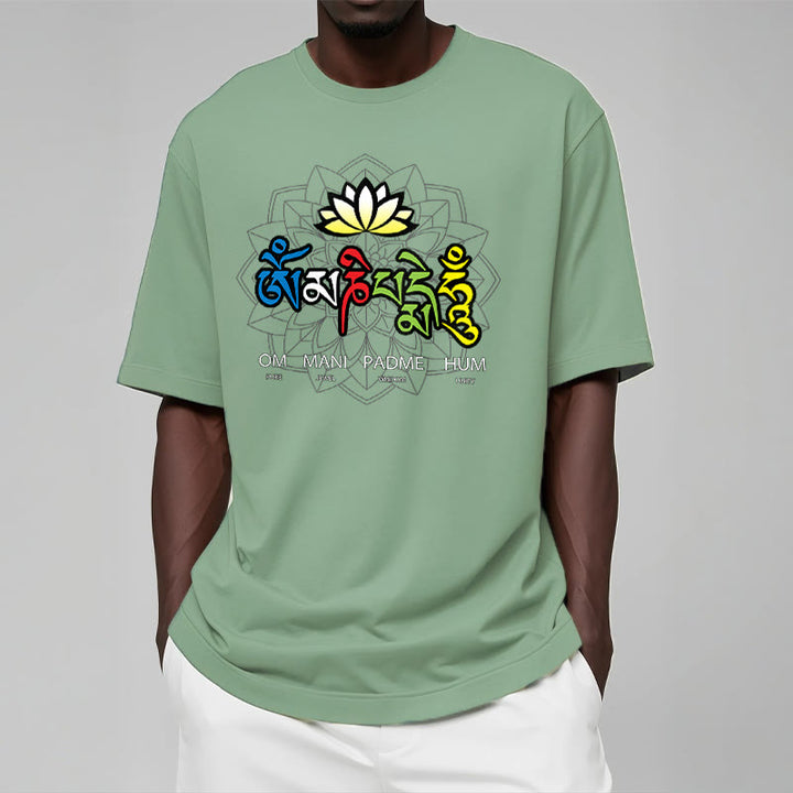 Buddha Stonesオーム・マニ・パドメ・フムロータス ティー T シャツ - image 12