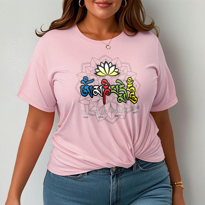 Buddha Stonesオーム・マニ・パドメ・フムロータス ティー T シャツ - image 14