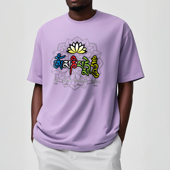 Buddha Stonesオーム・マニ・パドメ・フムロータス ティー T シャツ - image 17