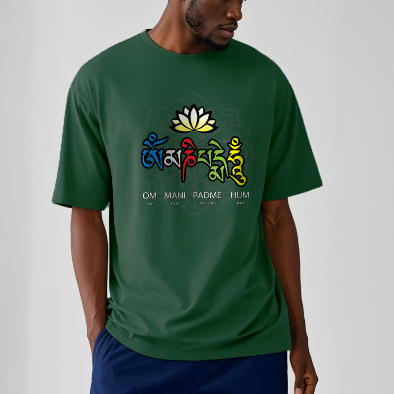 Buddha Stonesオーム・マニ・パドメ・フムロータス ティー T シャツ - image 6