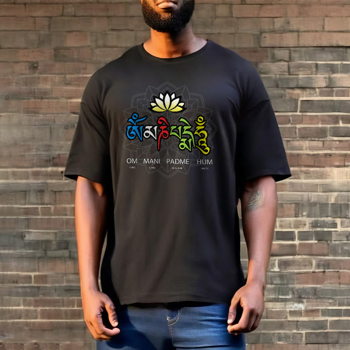 Buddha Stonesオーム・マニ・パドメ・フムロータス ティー T シャツ - image 3