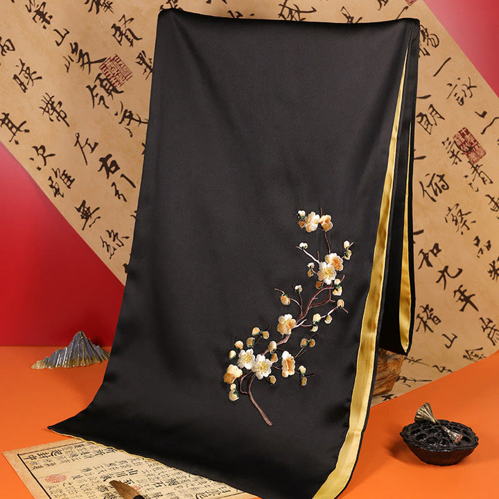Buddha Stonesポリエステルショール玉蘭蝶竹カササギ蘇州刺繍冬心地旅行スカーフラップ