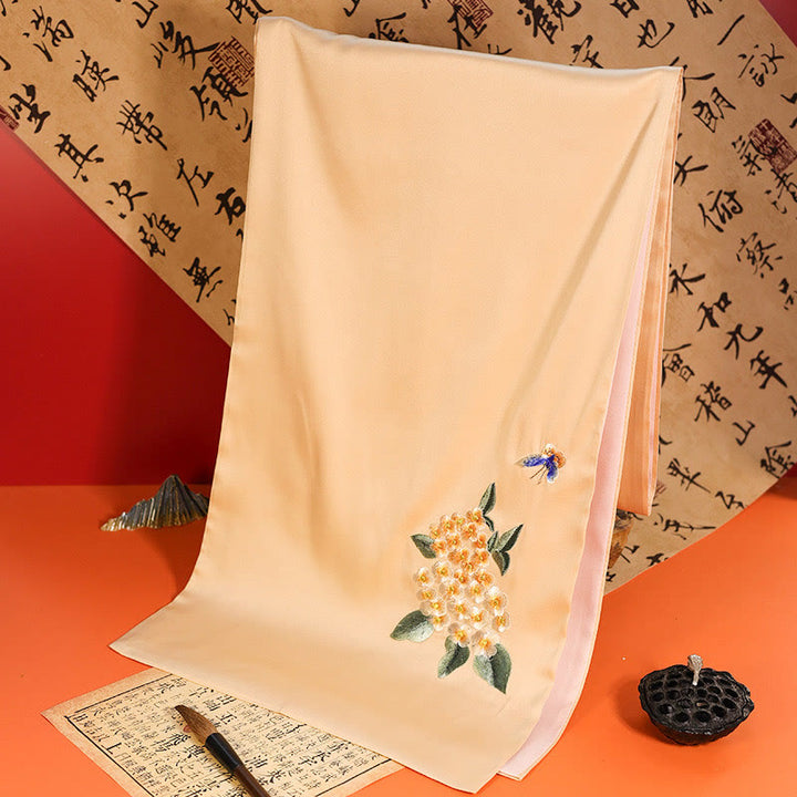Buddha Stonesポリエステルショール玉蘭蝶竹カササギ蘇州刺繍冬心地旅行スカーフラップ