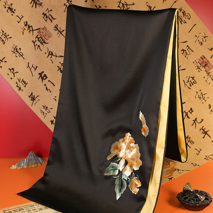 Buddha Stonesポリエステルショール玉蘭蝶竹カササギ蘇州刺繍冬心地旅行スカーフラップ