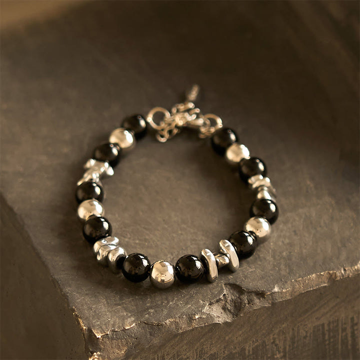 Buddha Stonesブラックオニキス フォーチュンブレスレット
