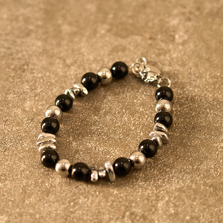 Buddha Stonesブラックオニキス フォーチュンブレスレット