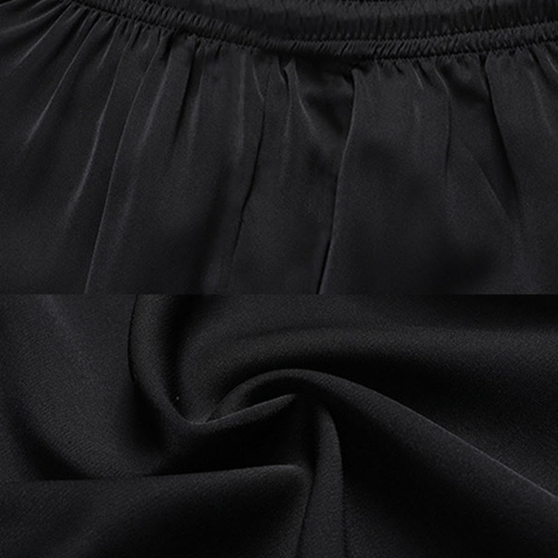 Buddha Stones石竹桃の花唐装漢服伝統制服半袖トップスパンツ衣類メンズセット - image 15