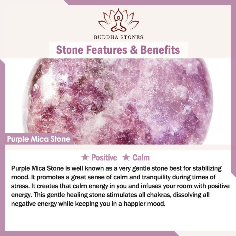 Buddha Stones紫雲母石ポジティブブレスレット