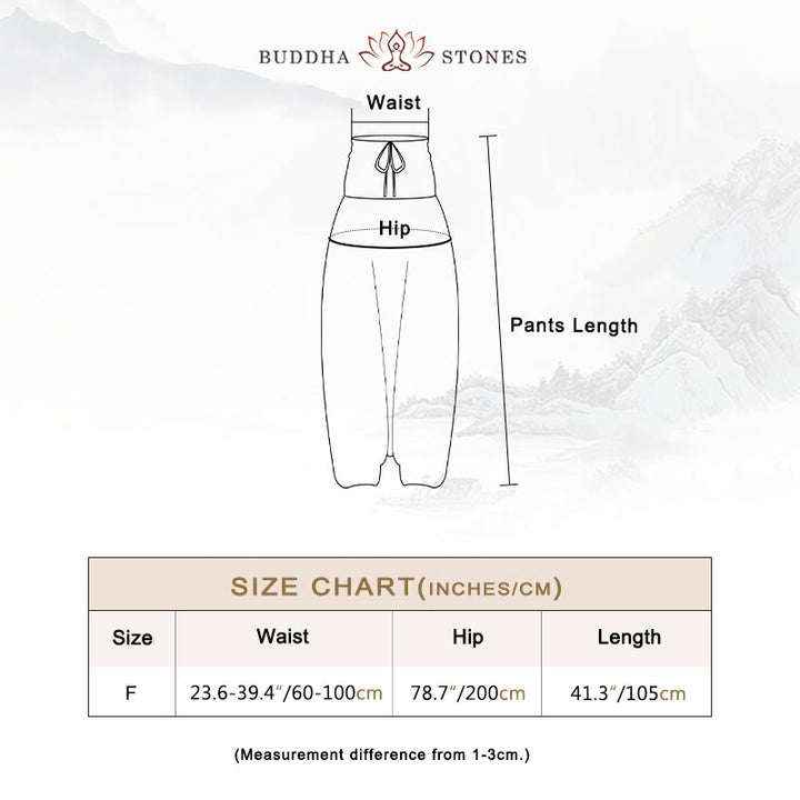 Buddha Stones 2スタイル ラウンドジオメトリック ルーズカジュアル ハーレムパンツ ジャンプスーツ レディース ヨガパンツ - image 5