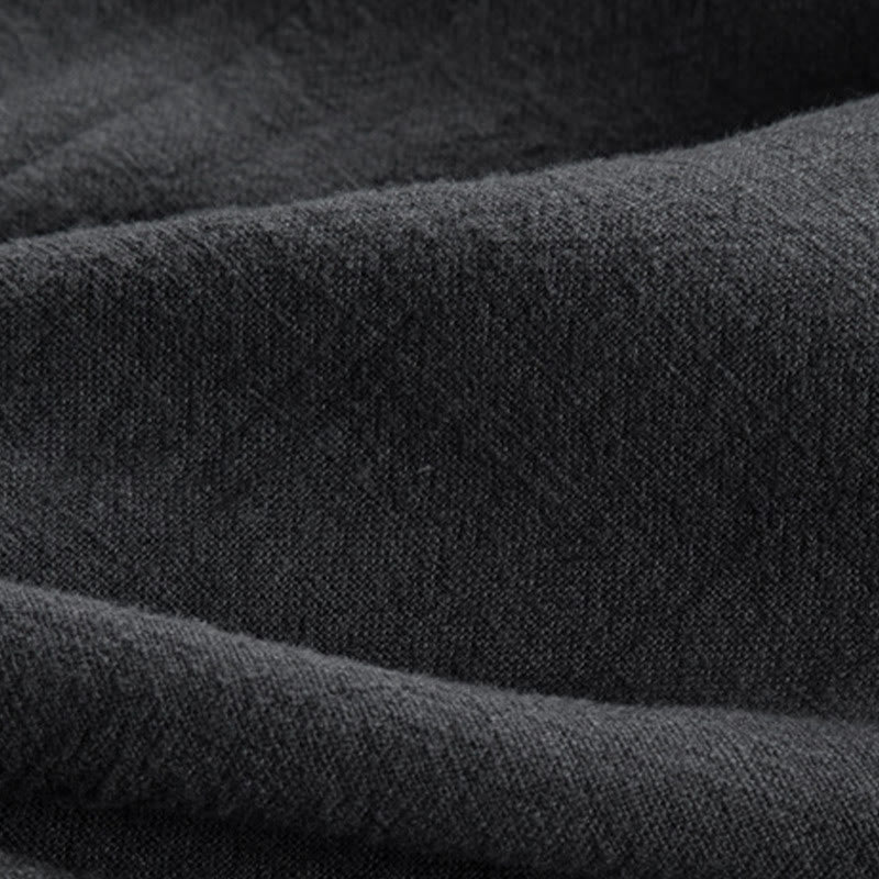 Buddha Stonesシンプル 秋 レースアップ コットンリネン メンズ ジャケットコート 禅服 - image 11