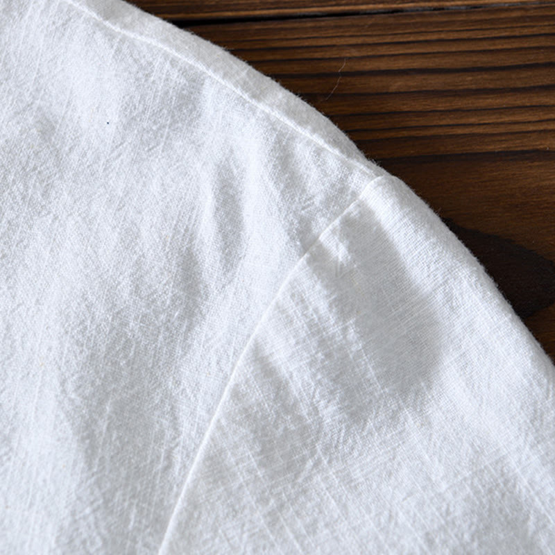 Buddha Stones メンズ コットンリネン素材 中国唐装風 カエルボタン付き ジャケットタイプシャツ ポケットあり - image 10