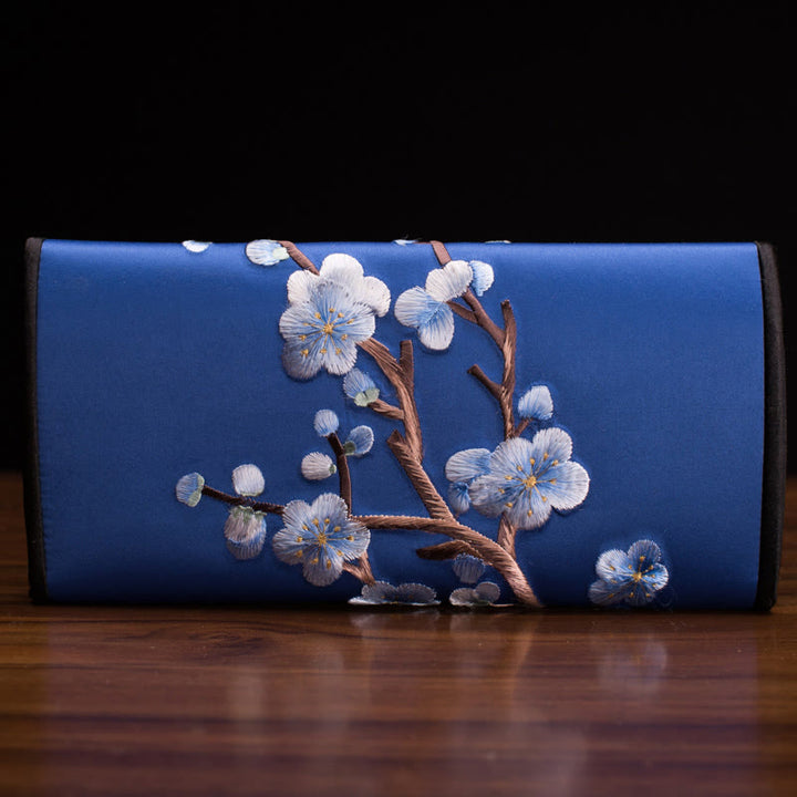 Buddha Stones梅の花 蘇刺繍 旅 ショッピング 長財布 ハンドバッグ