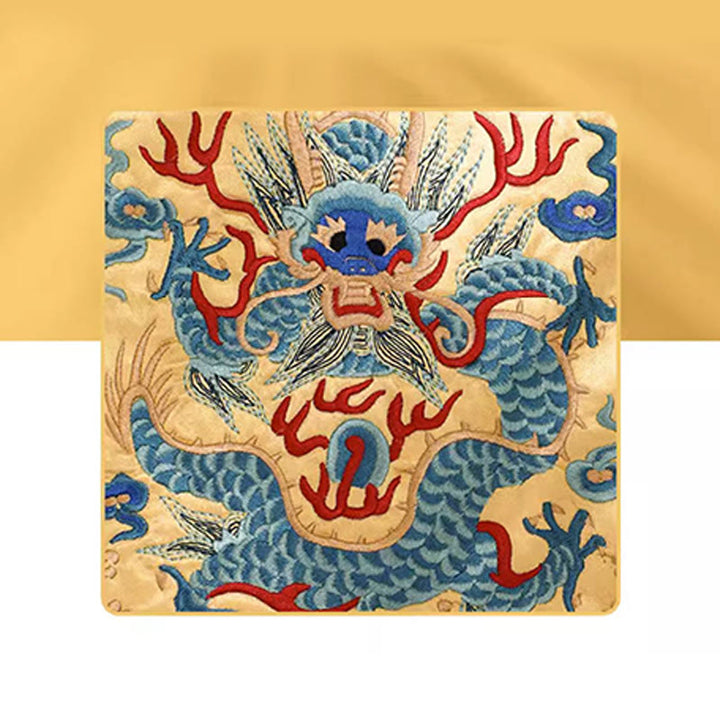 Buddha Stones神話の獣 鳳凰 龍 麒麟 蘇 刺繍 チケットフォルダー 収納 旅行 ショッピングバッグ ハンドバッグ