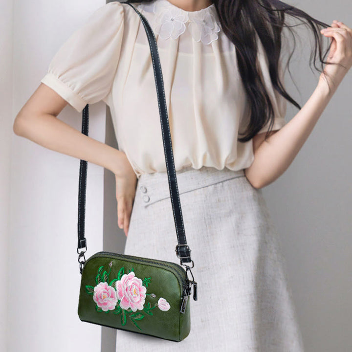 Buddha Stones、牡丹、ザクロの花、蘇刺繍の旅、ショッピングバッグ、ショルダーバッグ、クロスボディバッグ