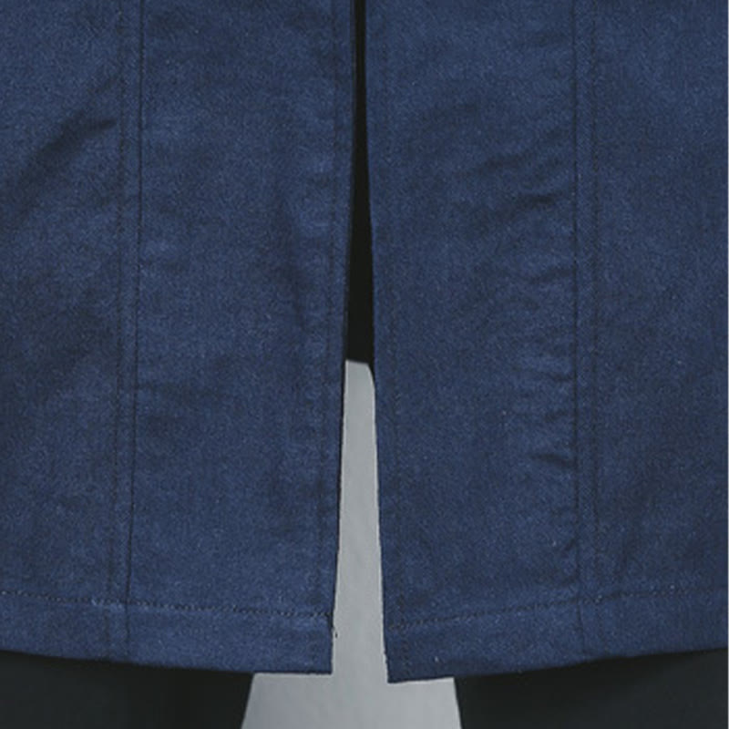 Buddha Stones秋 シンプル カエルボタン リネン メンズ ミドル丈コート 禅服 - image 12