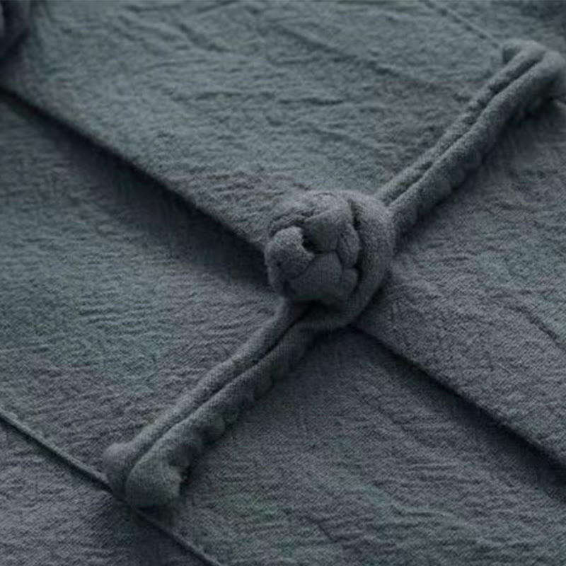 Buddha Stones 2点セット 唐装 伝統 カエルボタン ユニフォーム 長袖 シャツ パンツ メンズ セット - image 8