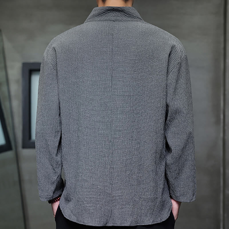 Buddha Stonesシンプル Vネック 長袖 Tシャツ メンズ 服 - image 21