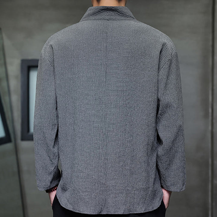 Buddha Stonesシンプル Vネック 長袖 Tシャツ メンズ 服 - image 21