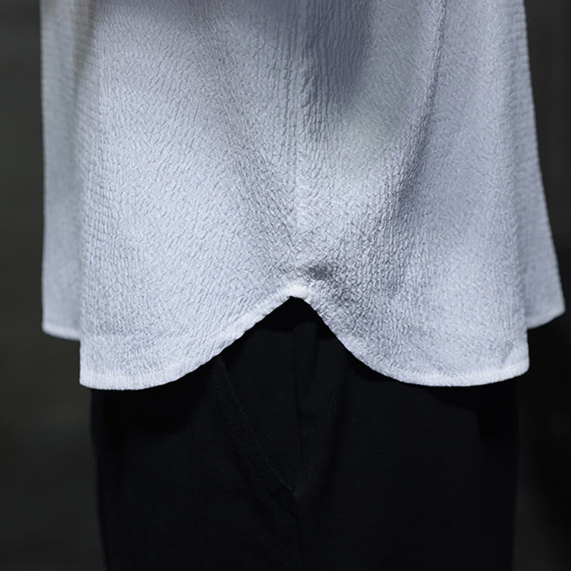 Buddha Stonesシンプル Vネック 長袖 Tシャツ メンズ 服 - image 10