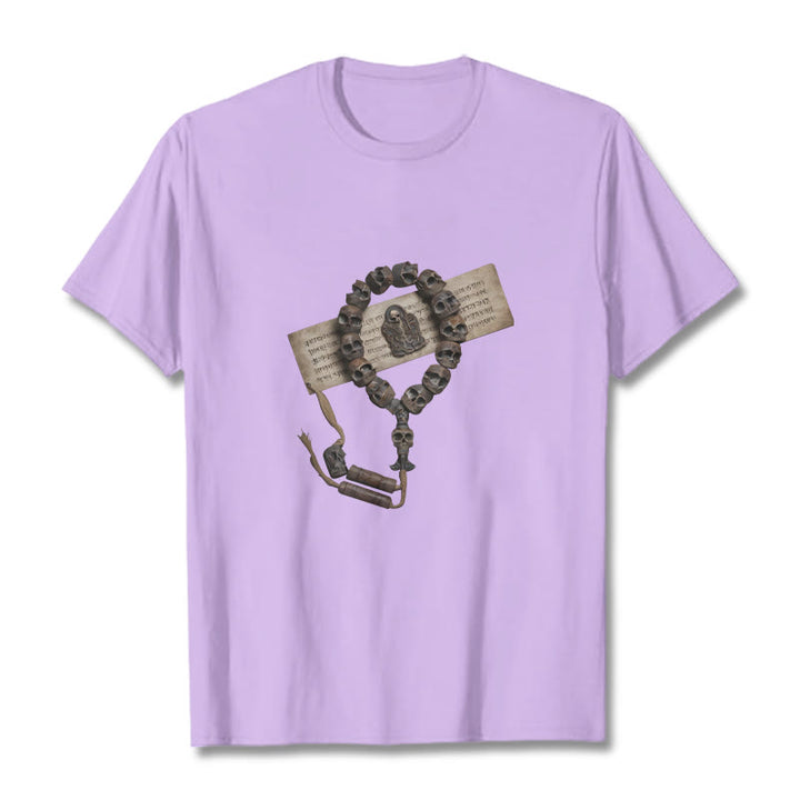 Buddha Stonesチベットの死体の王 森のビーズ柄 Tシャツ - 梅 - 2XL - image 18