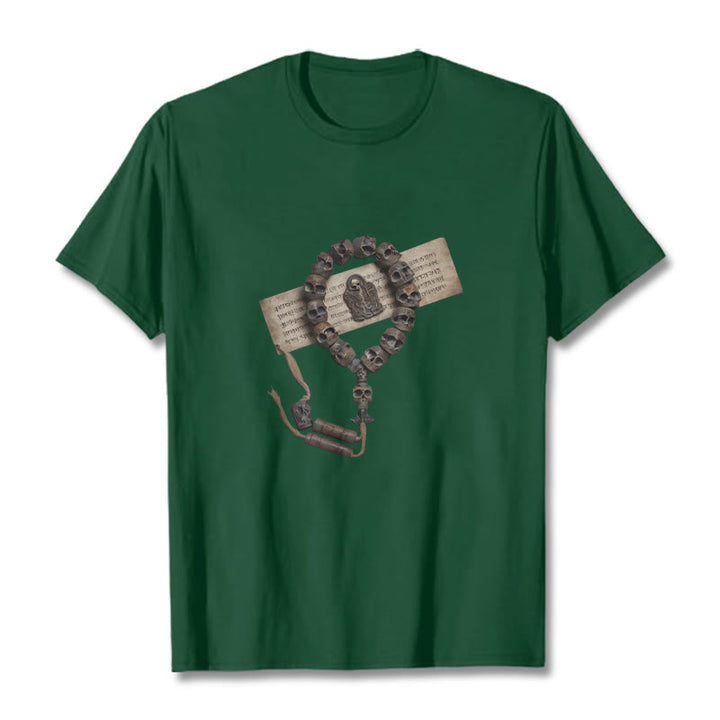Buddha Stonesチベットの死体の王 森のビーズ柄 Tシャツ - フォレストグリーン - 2XL - image 7