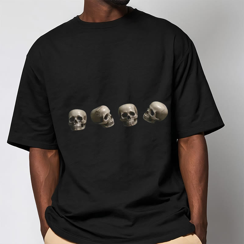 Buddha Stonesチベット 屍の王 森の頭蓋骨柄 Tシャツ - image 2