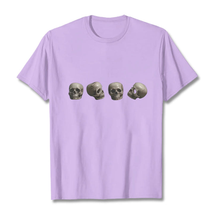 Buddha Stonesチベット 屍の王 森の頭蓋骨柄 Tシャツ - 梅 - 2XL - image 17