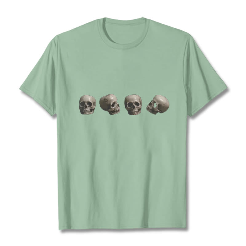 Buddha Stonesチベット 屍の王 森の頭蓋骨柄 Tシャツ - 淡い緑色 - 2XL - image 15