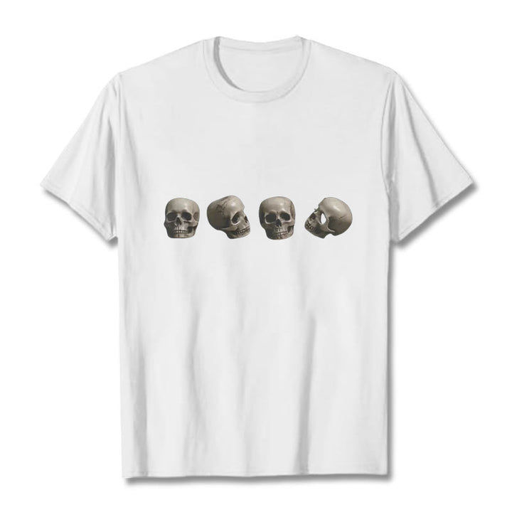 Buddha Stonesチベット 屍の王 森の頭蓋骨柄 Tシャツ - 白 - 2XL - image 9