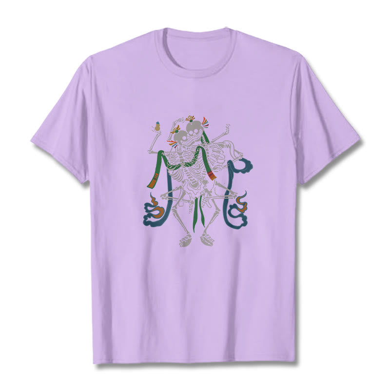 Buddha Stonesチベット 屍の王 森 デザイン Tシャツ - 梅 - 2XL - image 17