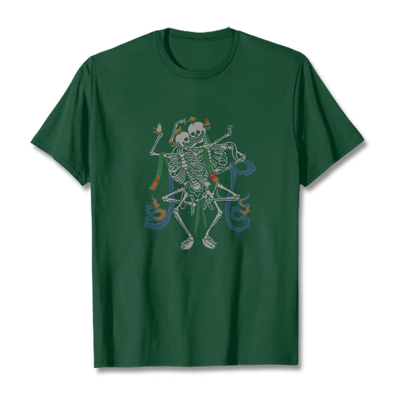 Buddha Stonesチベット 屍の王 森 デザイン Tシャツ - フォレストグリーン - 2XL - image 10