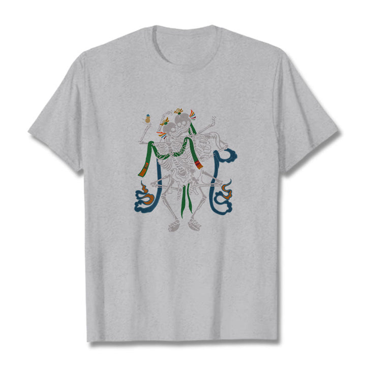 Buddha Stonesチベット 屍の王 森 デザイン Tシャツ - ライトグレー - 2XL - image 21