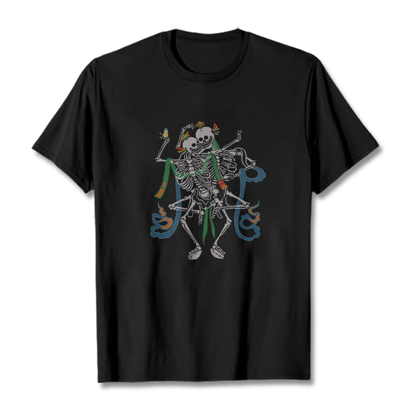Buddha Stonesチベット 屍の王 森 デザイン Tシャツ - 黒 - 2XL - image 0