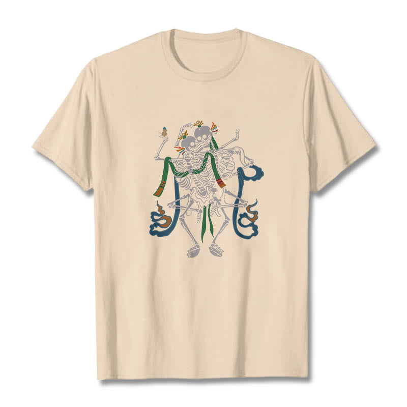 Buddha Stonesチベット 屍の王 森 デザイン Tシャツ - ビスク - 2XL - image 20