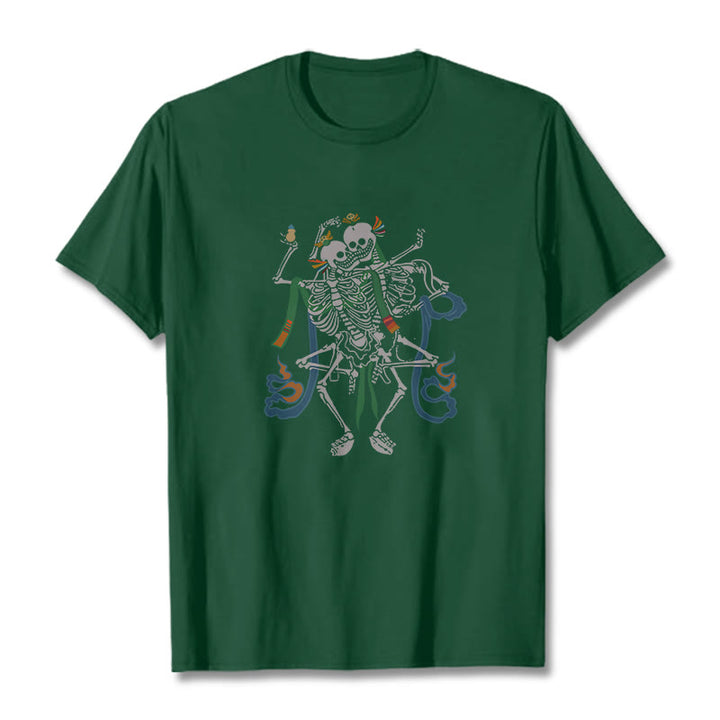 Buddha Stonesチベット 屍の王 森 デザイン Tシャツ - フォレストグリーン - 2XL - image 11