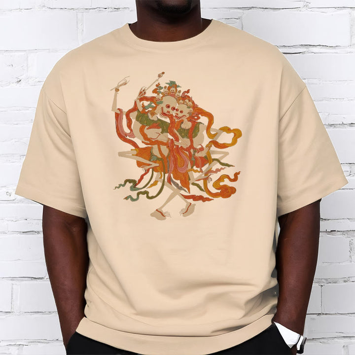 Buddha Stonesチベット カラフル 屍の王 森 柄 Tシャツ - image 2