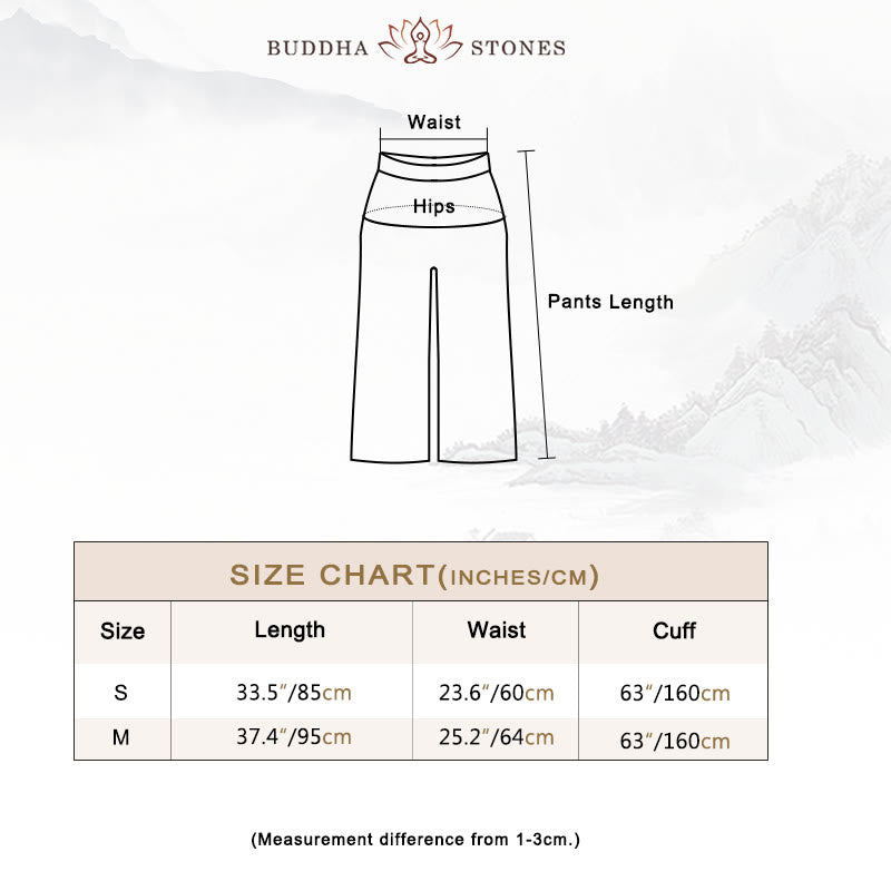 Buddha Stonesレディース カジュアル ゆったり コットン リネン ワイドレッグ パンツ ヨガ ダンス用 - image 5