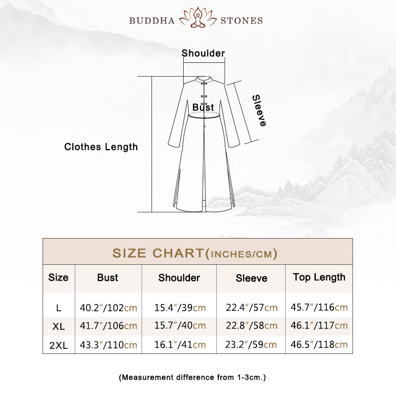 Buddha Stones2個 中国風 カエルボタンデザイン 禅 太極拳 瞑想服 コットンリネン トップス パンツ レディース セット - image 5