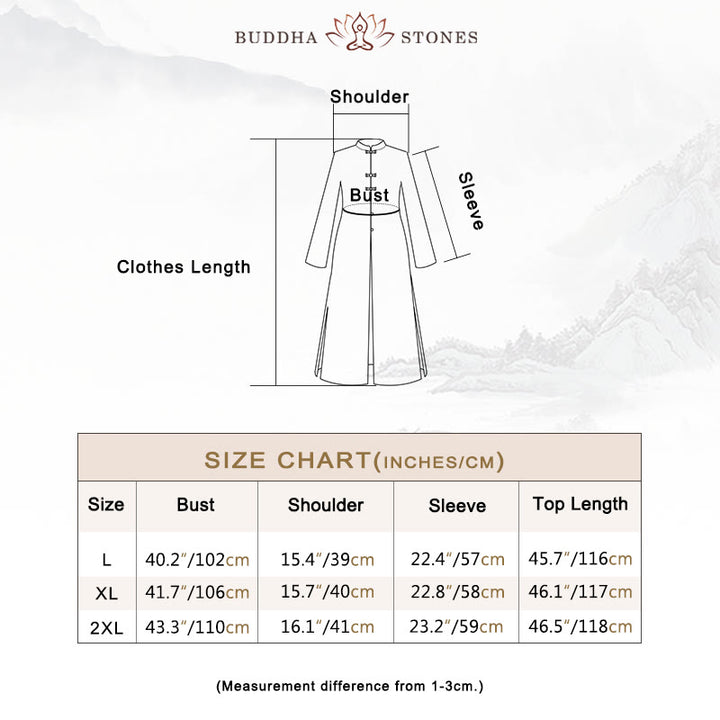 Buddha Stones2個 中国風 カエルボタンデザイン 禅 太極拳 瞑想服 コットンリネン トップス パンツ レディース セット - image 5
