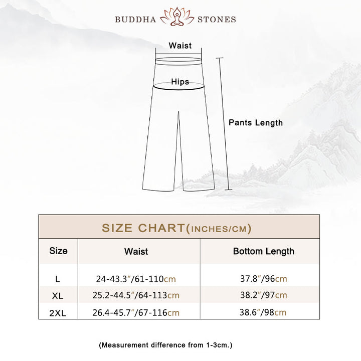 Buddha Stones2個セット 中国風カエルボタンデザイン 禅太極拳瞑想服 トップス＆パンツ レディースセット - image 6