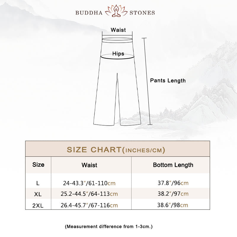 Buddha Stones2個 中国風 カエルボタンデザイン 禅 太極拳 瞑想服 コットンリネン トップス パンツ レディース セット - image 6